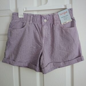 NWT Cat & Jack Lilac Paperbag Waist Shorts